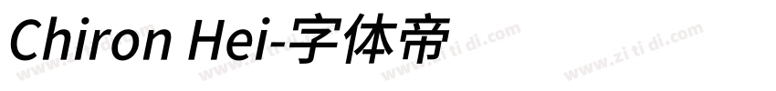 Chiron Hei字体转换